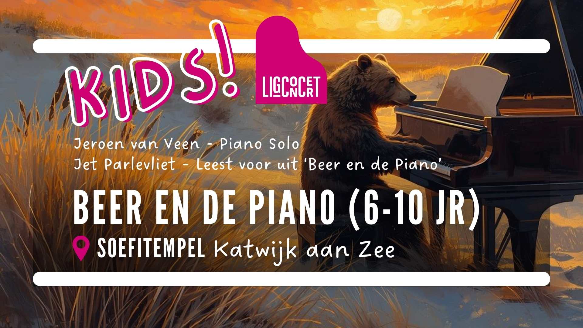 Ligconcert® KIDS – Beer en de Piano